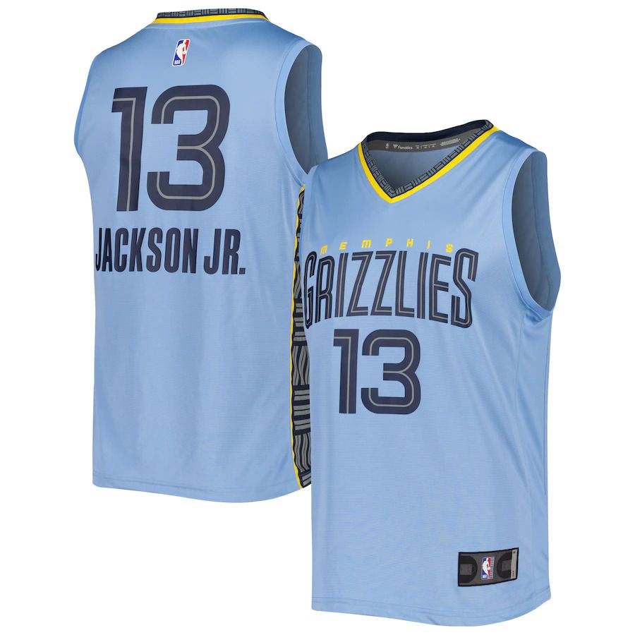 Men Memphis Grizzlies #13 Jaren Jackson Jr. Fanatics Branded Light Blue Statement Edition 2022-23 Fast Break Replica Player NBA Jersey->minnesota timberwolves->NBA Jersey